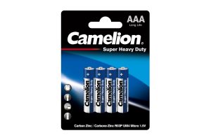 Батарейка CAMELION R03P-BP4B Blue, 1х4шт