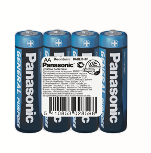 Батарейка Panasonic General Purpose AA Tray 1* 4 шт Zinc-Carbon
