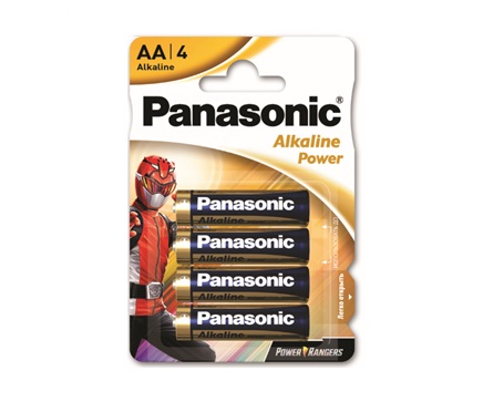 Battery PANASONIC LR06 Alkaline Power Rangers 1×4 pcs (LR6REB/4BPRPR)