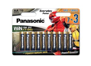 Батарейка PANASONIC LR6 Everyday Power Rangers 1х(7 3) шт (LR6REE/10B3FPR)