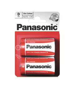 Батарейка Panasonic Red Zinc D BLI 1*2 шт Zinc-Carbon