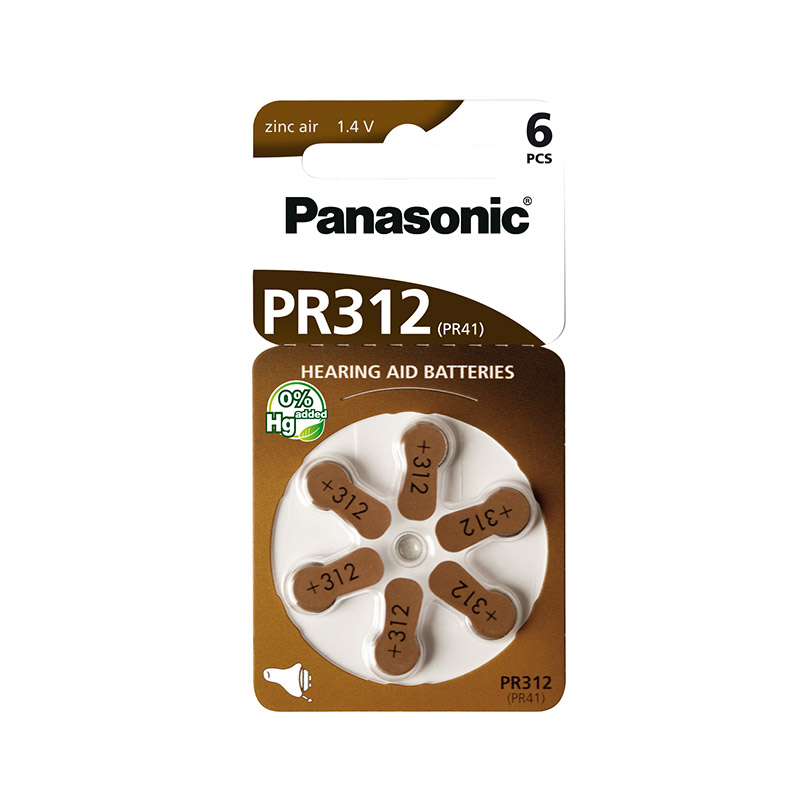 Battery PANASONIC Zinc Air (PR-312/6LB)